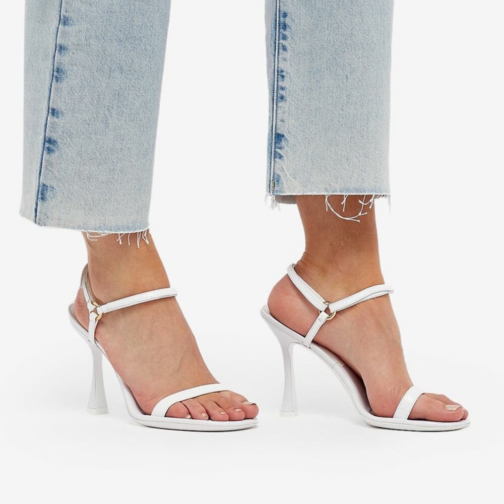BY FAR White Strappy Sandals